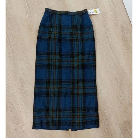 Women’s Pendleton Vintage Wool Plaid MIDI Skirt Size 6 - Picture 1 of 7